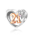 Amarante Jewelry 21st Birthday Butterfly Heart Charm