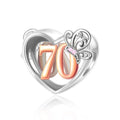 Amarante Jewelry 70th Birthday Butterfly Heart Charm