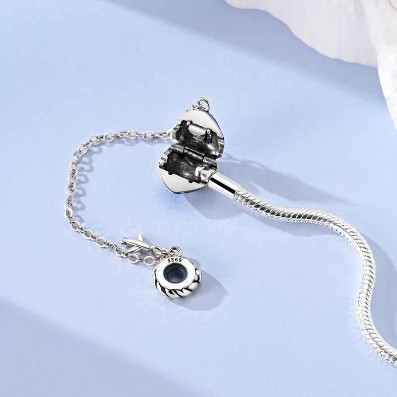 World Map & Airplane Safety Chain Refined Bracelet