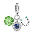 Lucky Four-Leaf Clover Dangle Charm