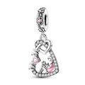 Mom Heart Dangle Charm