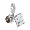 Amarante Jewelry "A Word is Power" Book & Coffee Dangle Charm