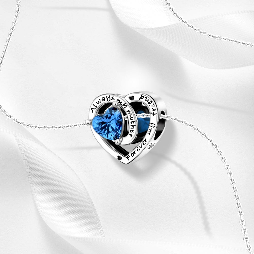 Amarante Jewelry Always My Mother, Forever My Friend Birthstone Heart Charm