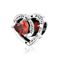 Amarante Jewelry Always My Mother, Forever My Friend Birthstone Heart Charm