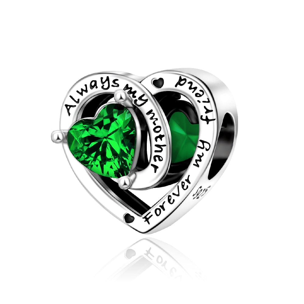 Amarante Jewelry Always My Mother, Forever My Friend Birthstone Heart Charm