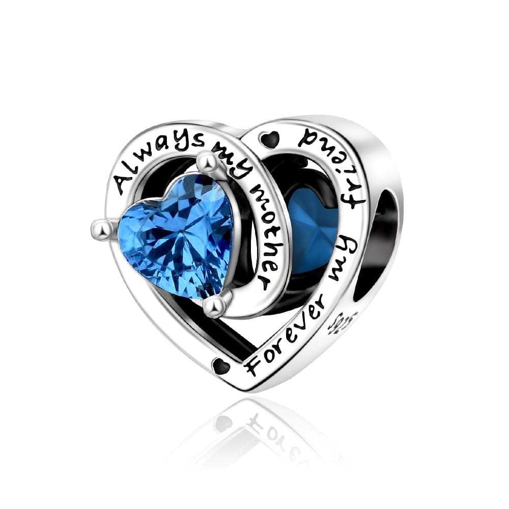 Amarante Jewelry Always My Mother, Forever My Friend Birthstone Heart Charm