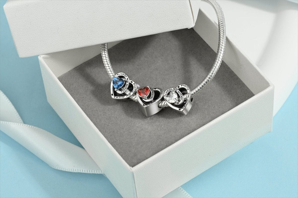 Amarante Jewelry Always My Mother, Forever My Friend Birthstone Heart Charm