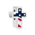 Amarante Jewelry American Flag Cross Religious Charm