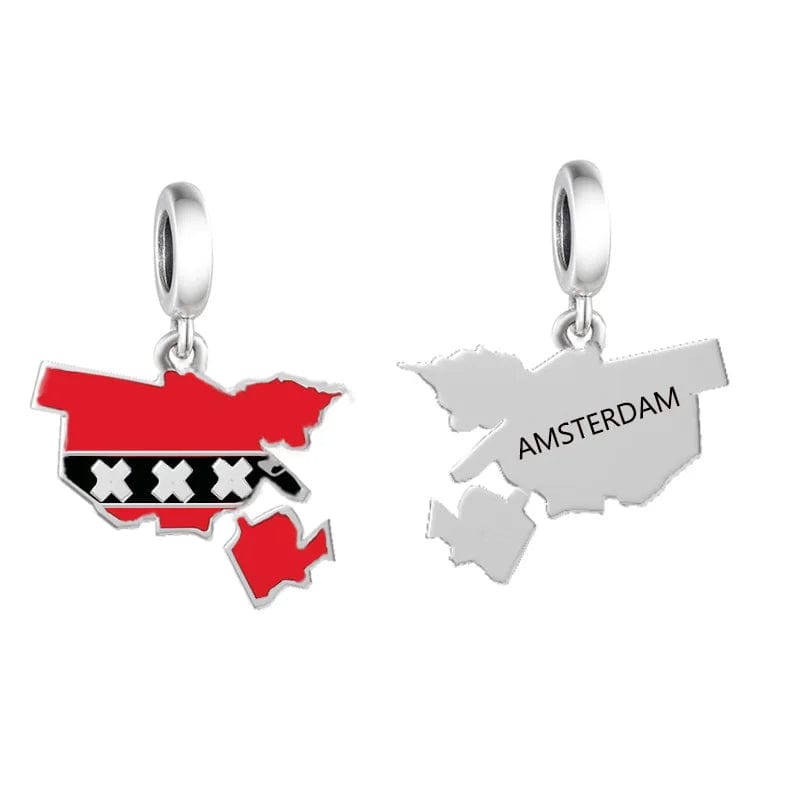 Amarante Jewelry Amsterdam Map Dangle Charm