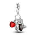 Amarante Jewelry Apple, Coffee, & Dumbbell Fitness Charm