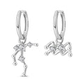 Amarante Jewelry Aquarius Constellation Zodiac Hoop Earrings
