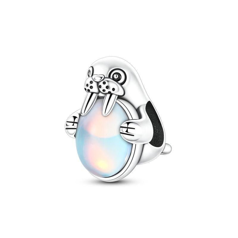 Amarante Jewelry Arctic Walrus Opal Glow Charm