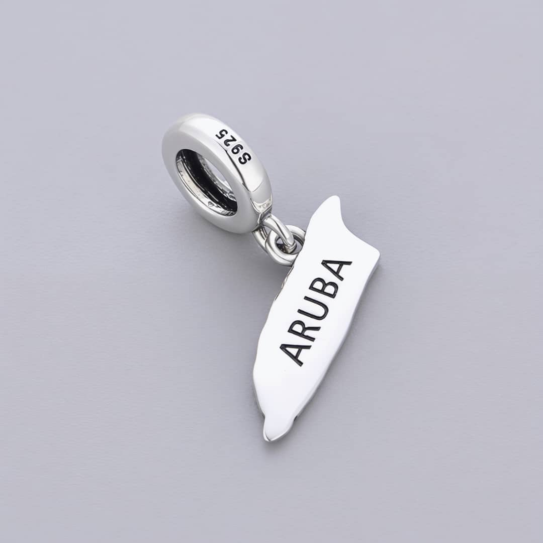 Amarante Jewelry Aruba Island Flag Dangle Charm