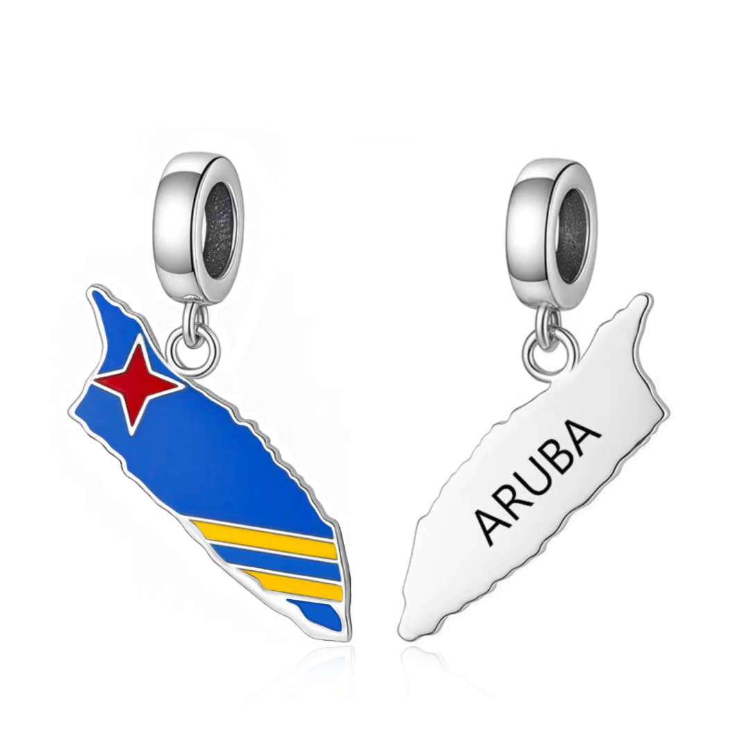 Amarante Jewelry Aruba Island Flag Dangle Charm