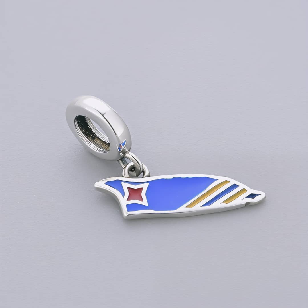 Amarante Jewelry Aruba Island Flag Dangle Charm