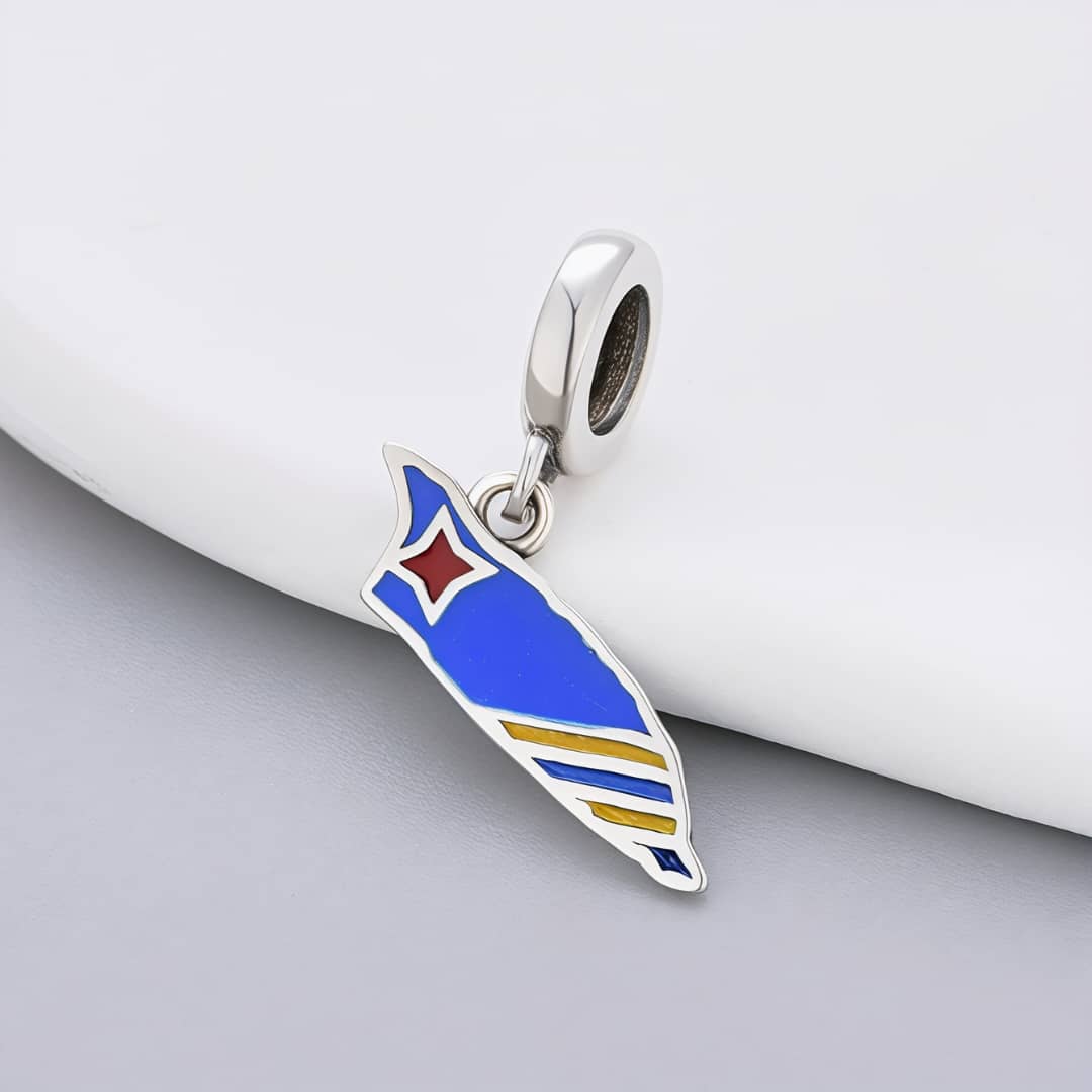 Amarante Jewelry Aruba Island Flag Dangle Charm