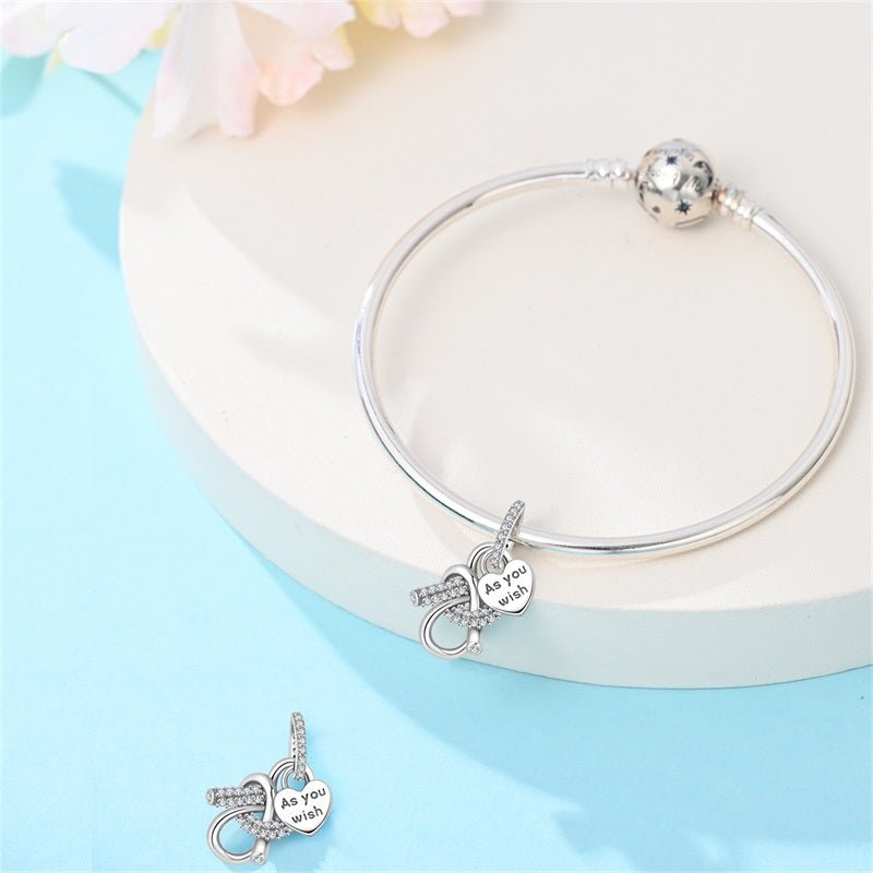 Amarante Jewelry As You Wish Heart Knot Dangle Charm