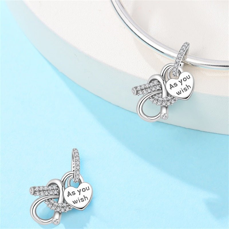 Amarante Jewelry As You Wish Heart Knot Dangle Charm