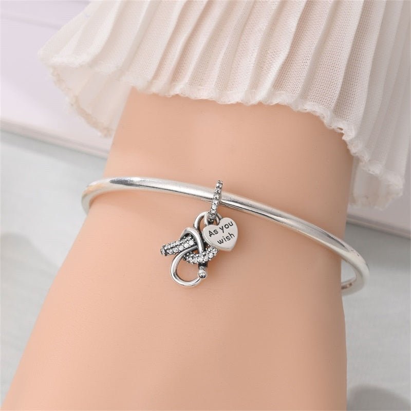 Amarante Jewelry As You Wish Heart Knot Dangle Charm