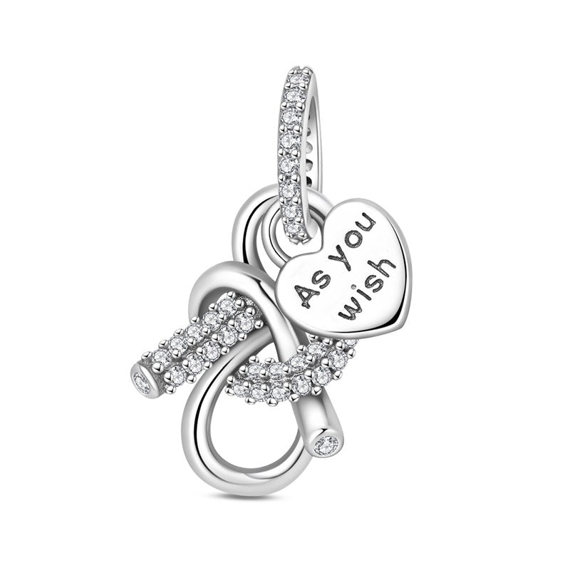 Amarante Jewelry As You Wish Heart Knot Dangle Charm