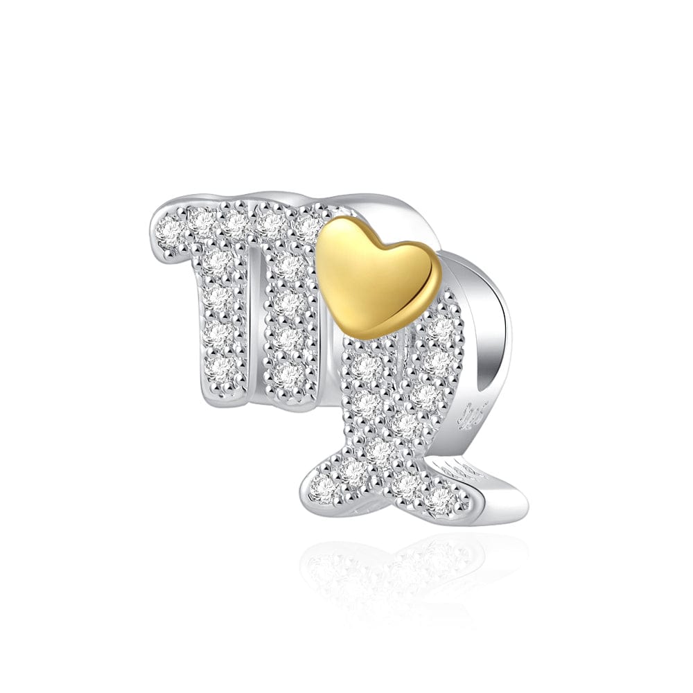Amarante Jewelry Gold Heart & Pavé Crystals Astrology Signs Zodiac Constellation Charms