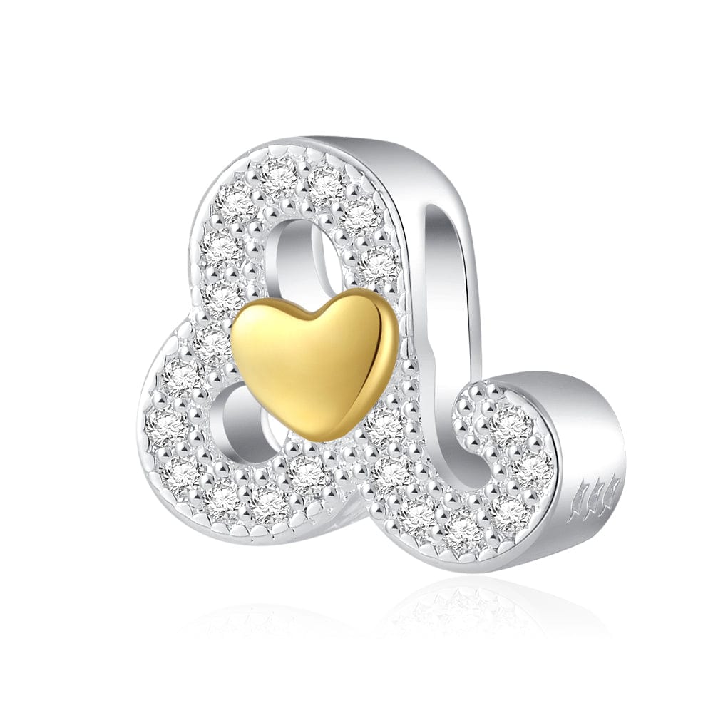 Amarante Jewelry Gold Heart & Pavé Crystals Astrology Signs Zodiac Constellation Charms