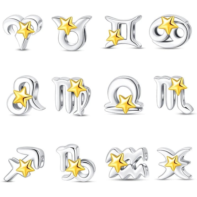 Amarante Jewelry Gold Star Astrology Signs Zodiac Constellation Charms
