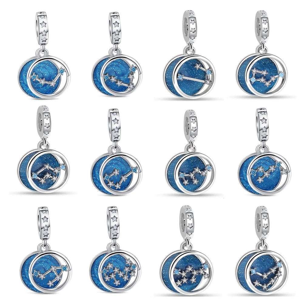 Amarante Jewelry Blue Galaxy Astrology Signs Zodiac Constellation Charms