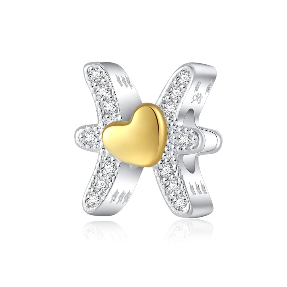 Amarante Jewelry Gold Heart & Pavé Crystals Astrology Signs Zodiac Constellation Charms