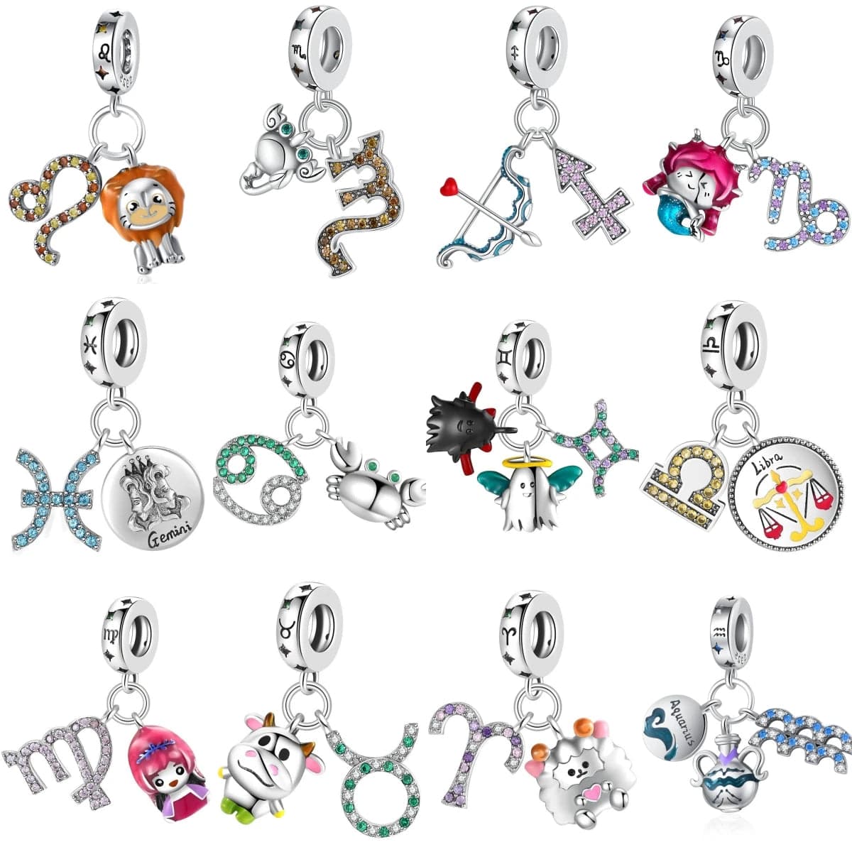 Amarante Jewelry Crystals Astrology Signs Zodiac Constellation Charms