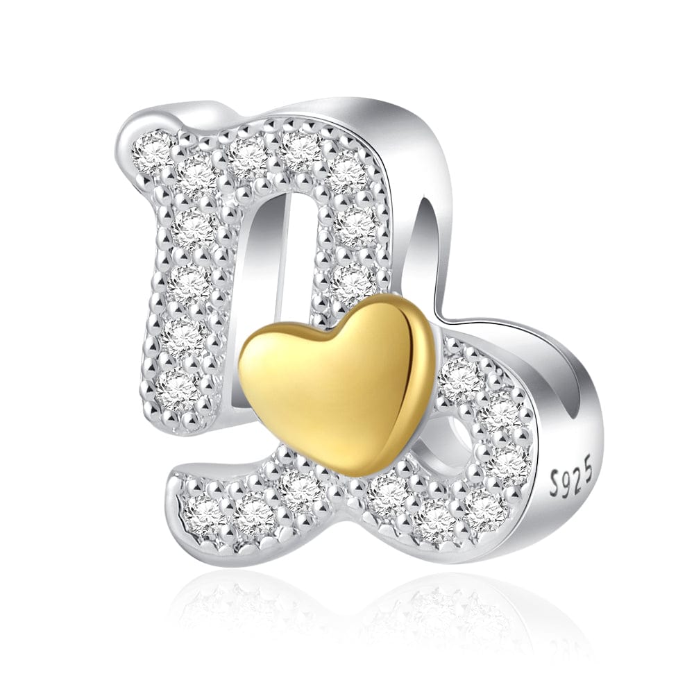 Amarante Jewelry Gold Heart & Pavé Crystals Astrology Signs Zodiac Constellation Charms