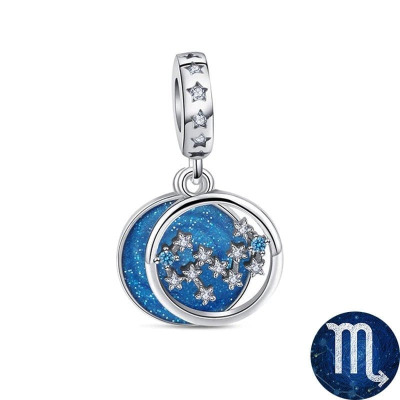 Amarante Jewelry Blue Galaxy Astrology Signs Zodiac Constellation Charms