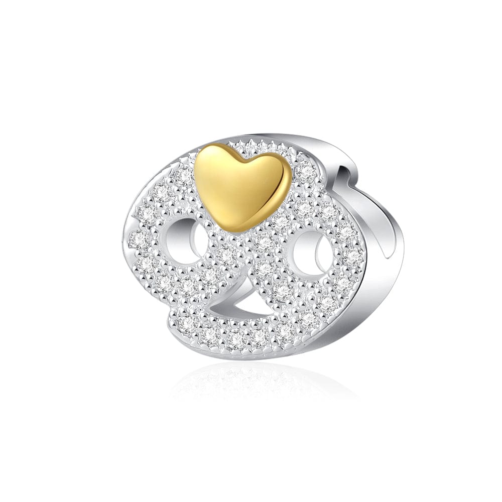 Amarante Jewelry Gold Heart & Pavé Crystals Astrology Signs Zodiac Constellation Charms