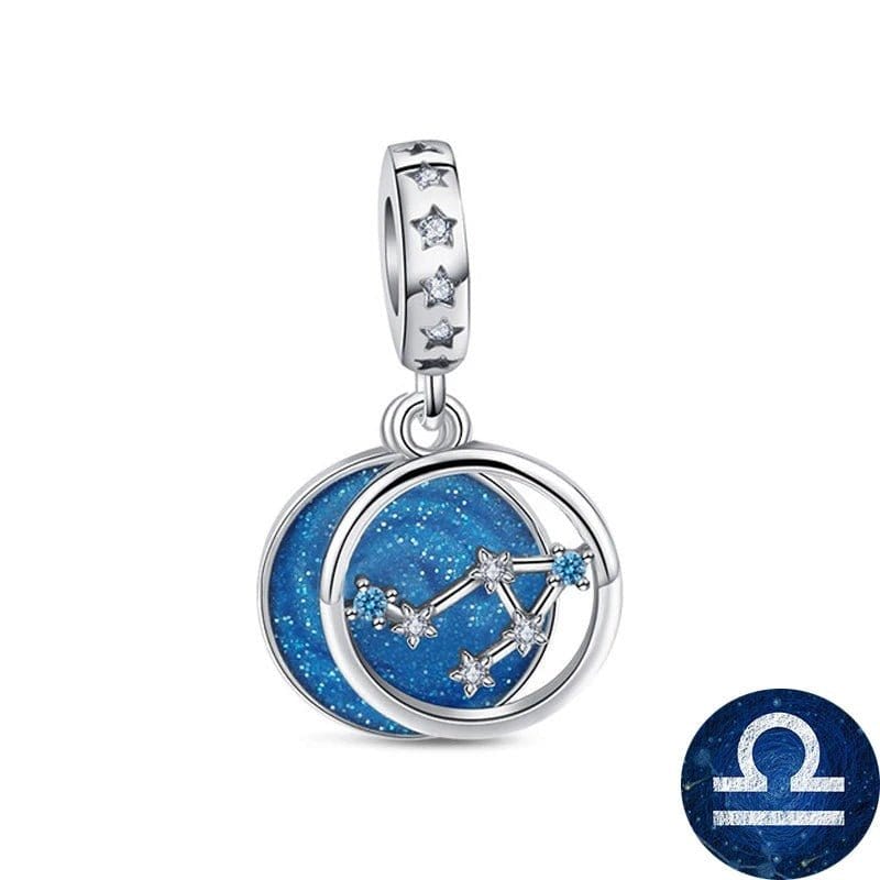 Amarante Jewelry Blue Galaxy Astrology Signs Zodiac Constellation Charms