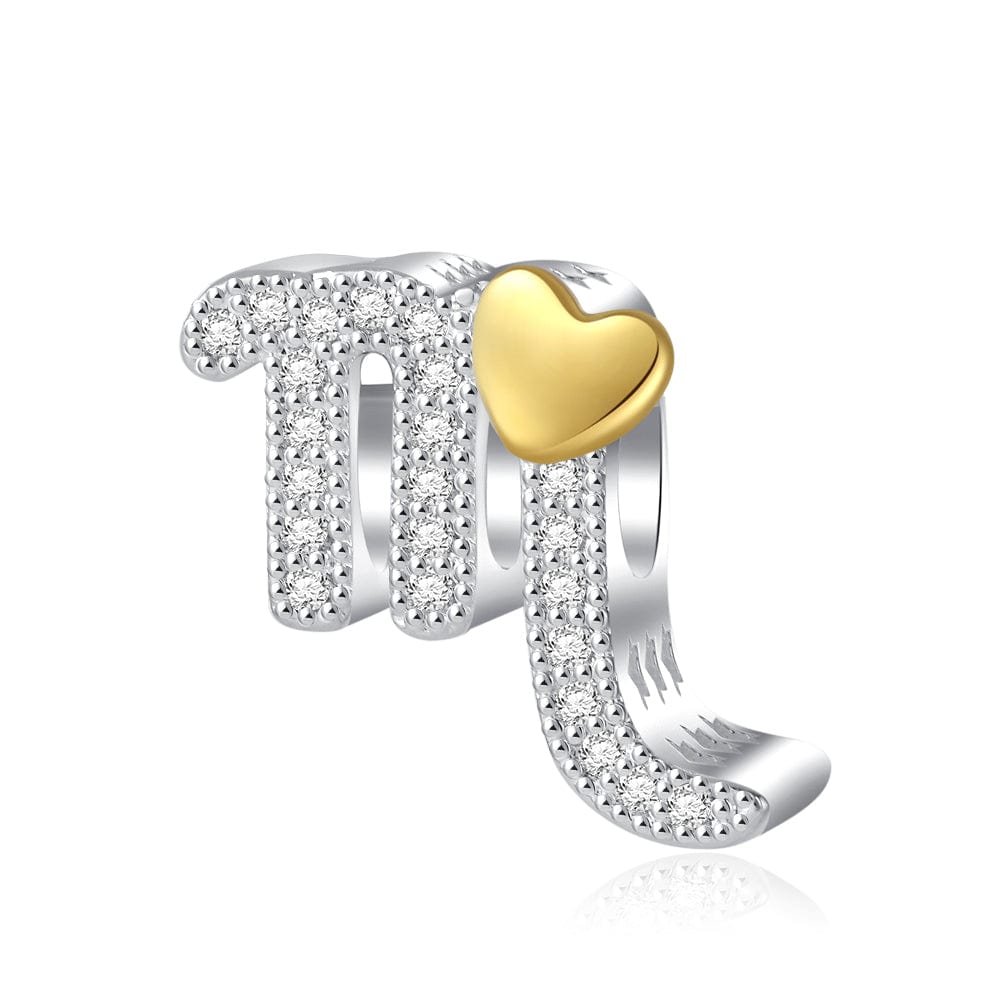 Amarante Jewelry Gold Heart & Pavé Crystals Astrology Signs Zodiac Constellation Charms