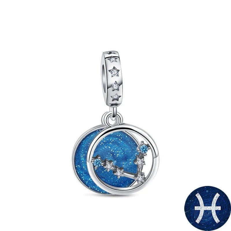 Amarante Jewelry Blue Galaxy Astrology Signs Zodiac Constellation Charms