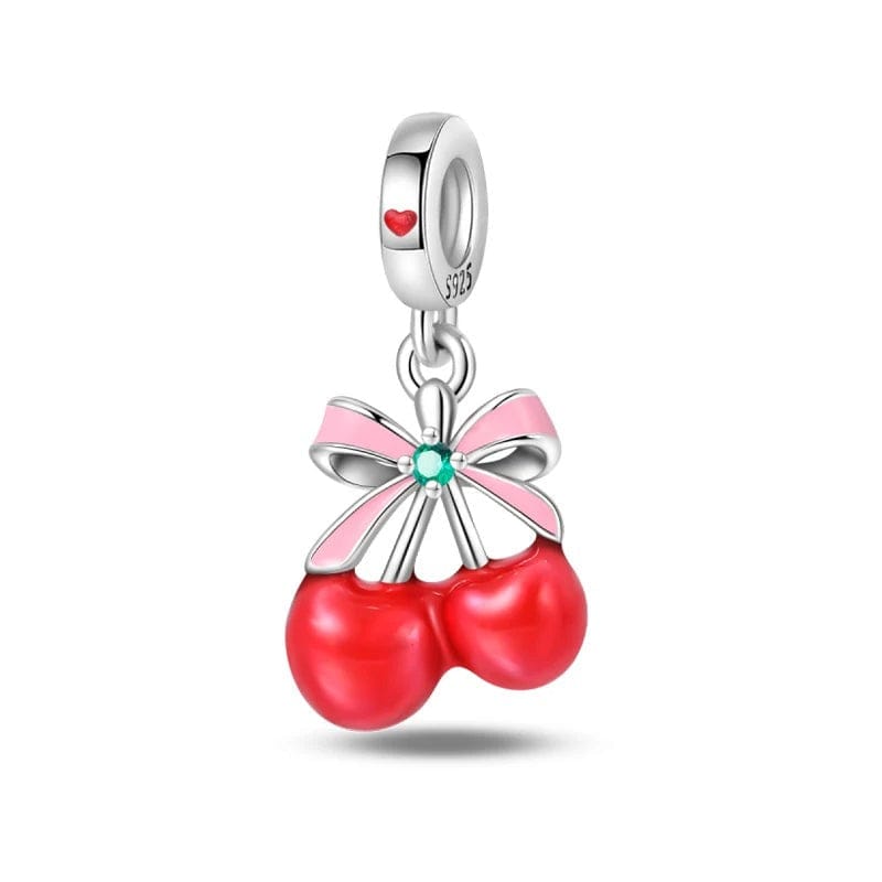 Amarante Jewelry Asymmetrical Cherry Fruit Dangle Charm