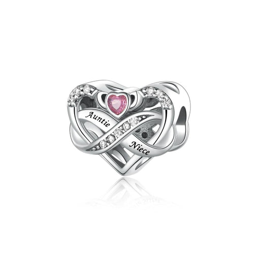 Amarante Jewelry Auntie Niece Heart Infinity Charm