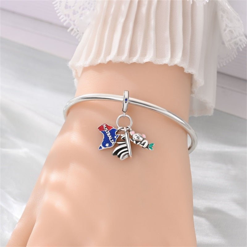 Amarante Jewelry Australia Map, Koala & Sydney Opera House Dangle Charm