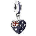 Amarante Jewelry Australian Heart Flag Dangle Charm