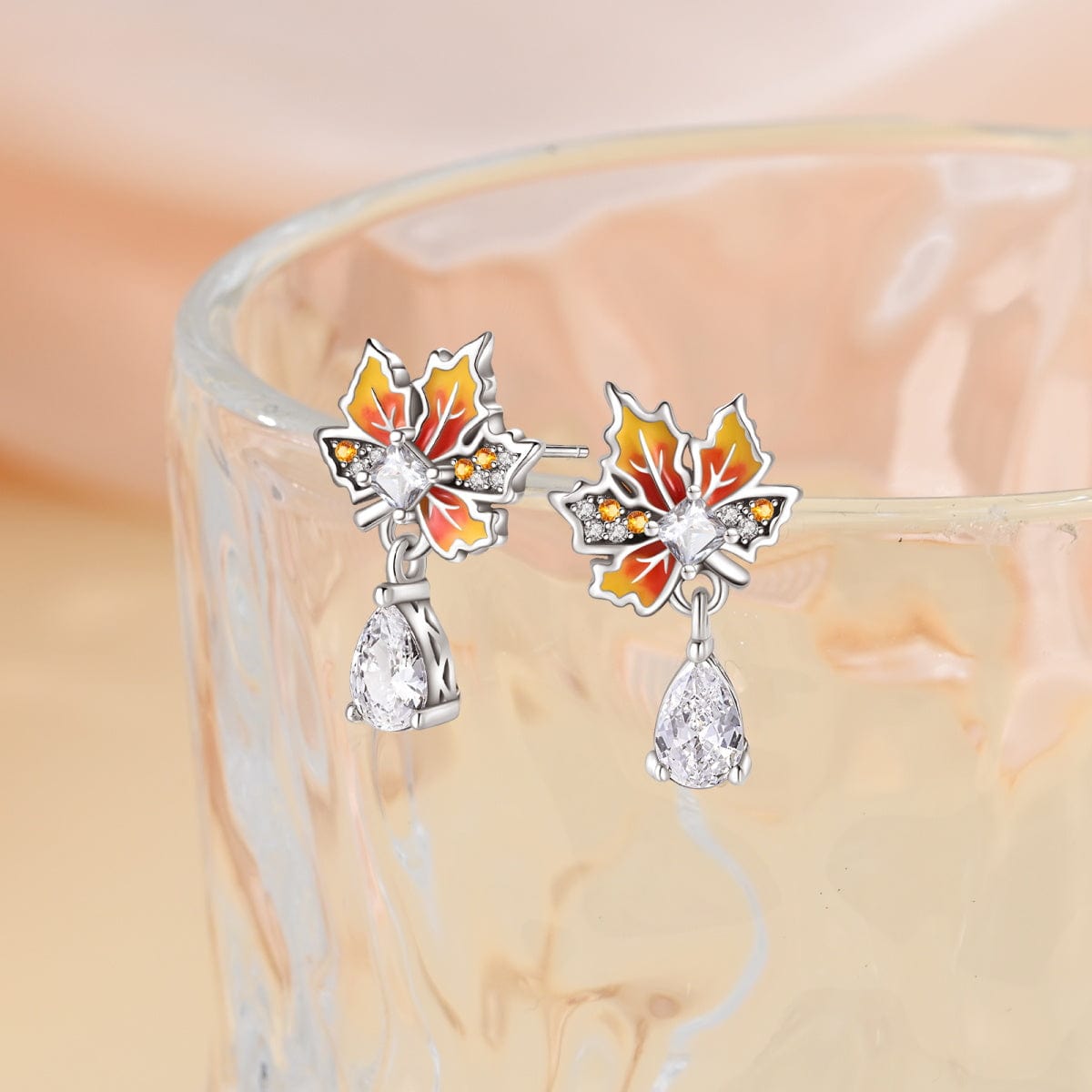 Amarante Jewelry Autumn Glow Maple Leaf Drop Earring