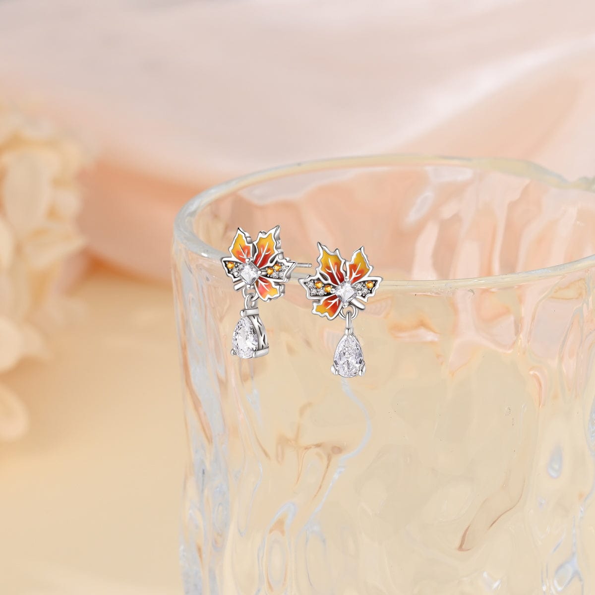 Amarante Jewelry Autumn Glow Maple Leaf Drop Earring