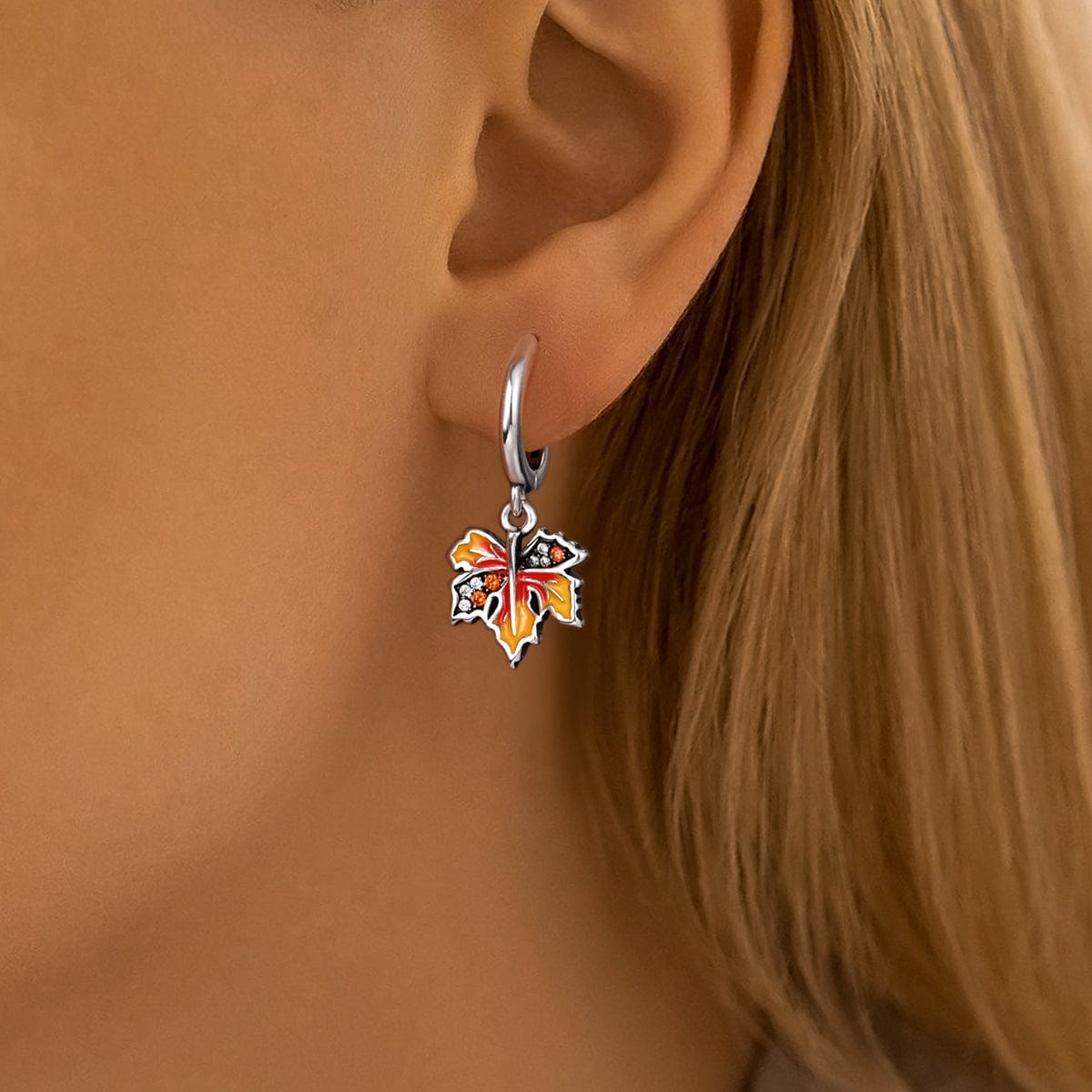 Amarante Jewelry Autumn Maple Leaf Drop Earrings