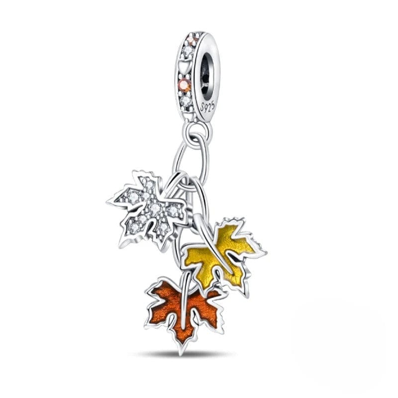 Amarante Jewelry Autumn Maple Leaves Dangle Charm