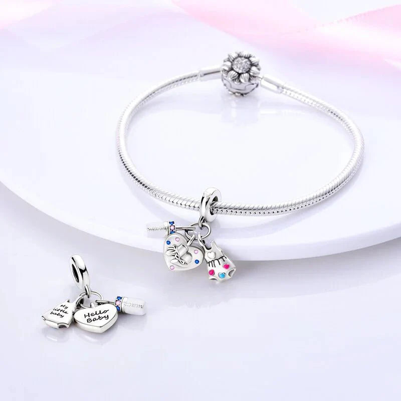 Amarante Jewelry Shoes & Heart Trio Dangle Charm