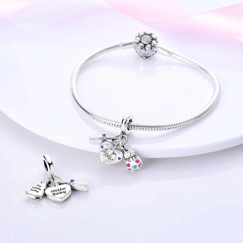 Amarante Jewelry Shoes & Heart Trio Dangle Charm