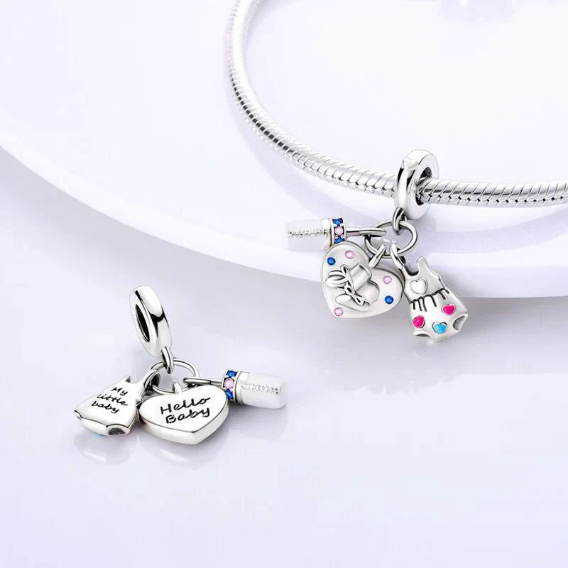 Amarante Jewelry Shoes & Heart Trio Dangle Charm