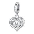 Amarante Jewelry Baby Feet in Heart Hands Dangle Charm