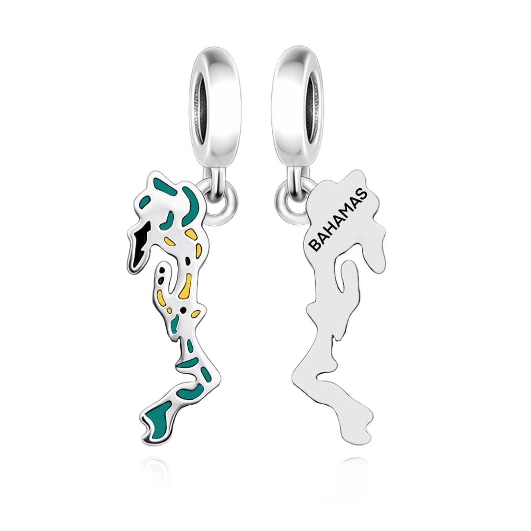 Amarante Jewelry Bahamas Map Flag Dangle Charm