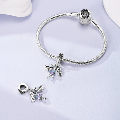 Amarante Jewelry Ballerina, Swan & Infinity Triple Dangle Charm